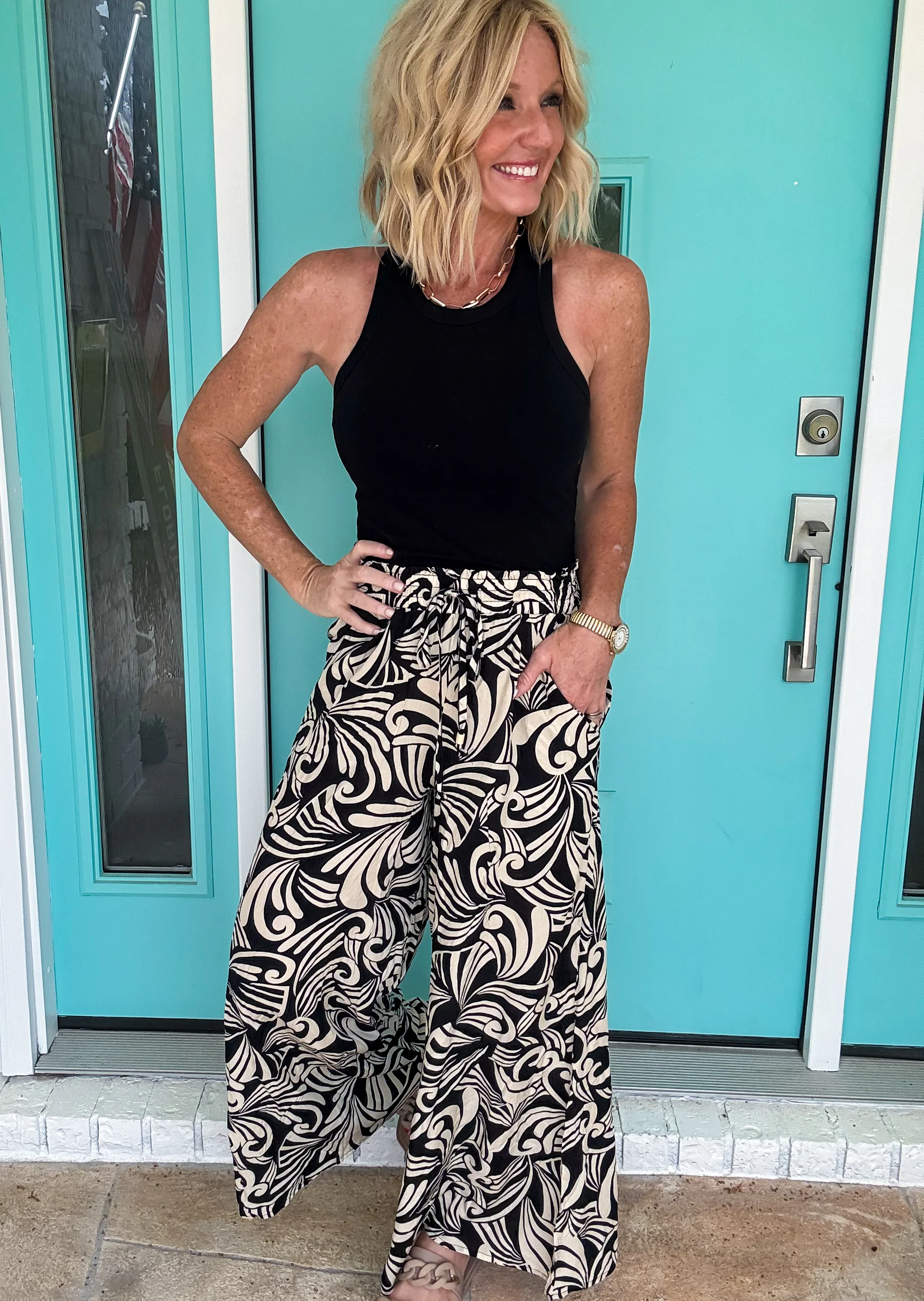 Dizzy Drape Wide Leg Pants - Image 3