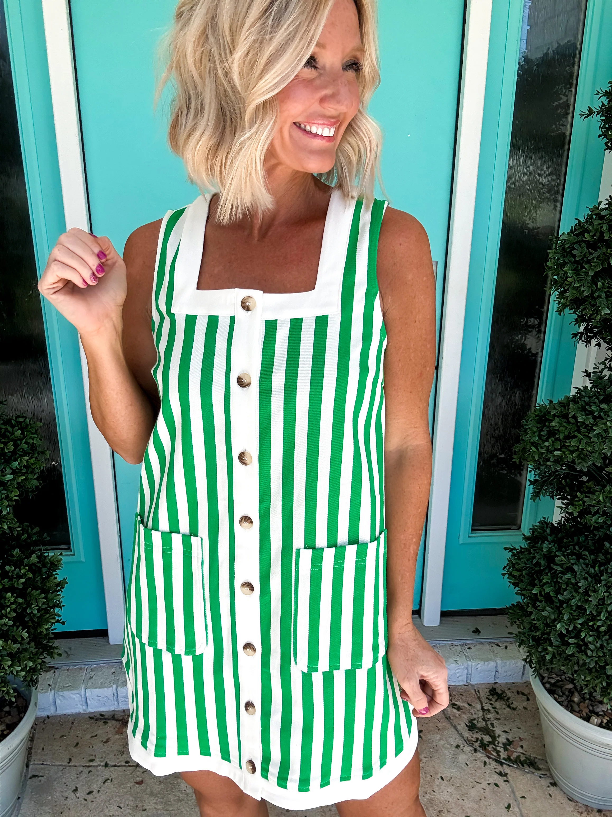 The Button Me Up Striped Dress - Image 2