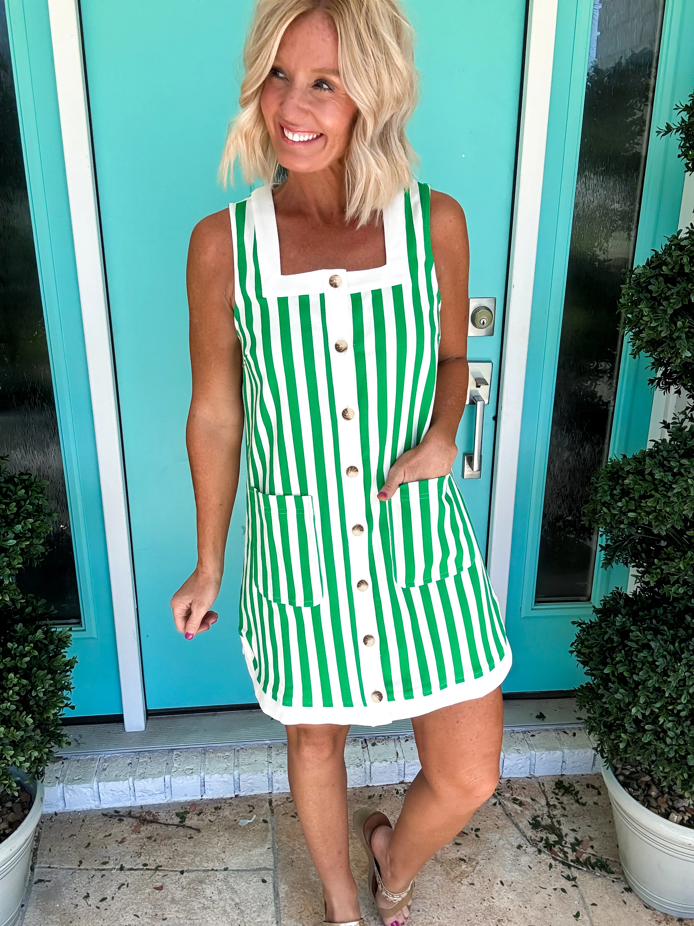 The Button Me Up Striped Dress - Image 3