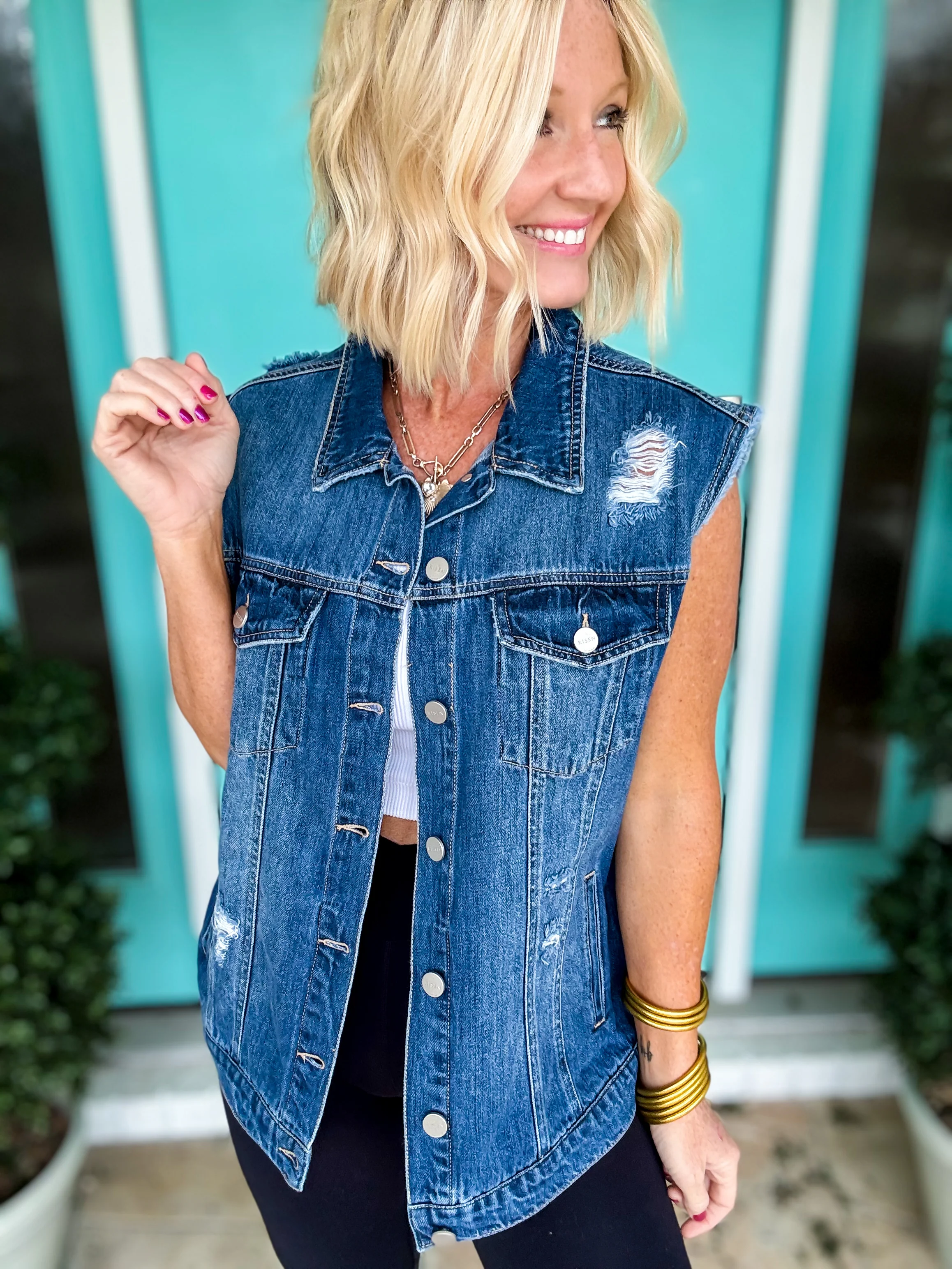 Front Row Denim Vest by Risen - Image 5