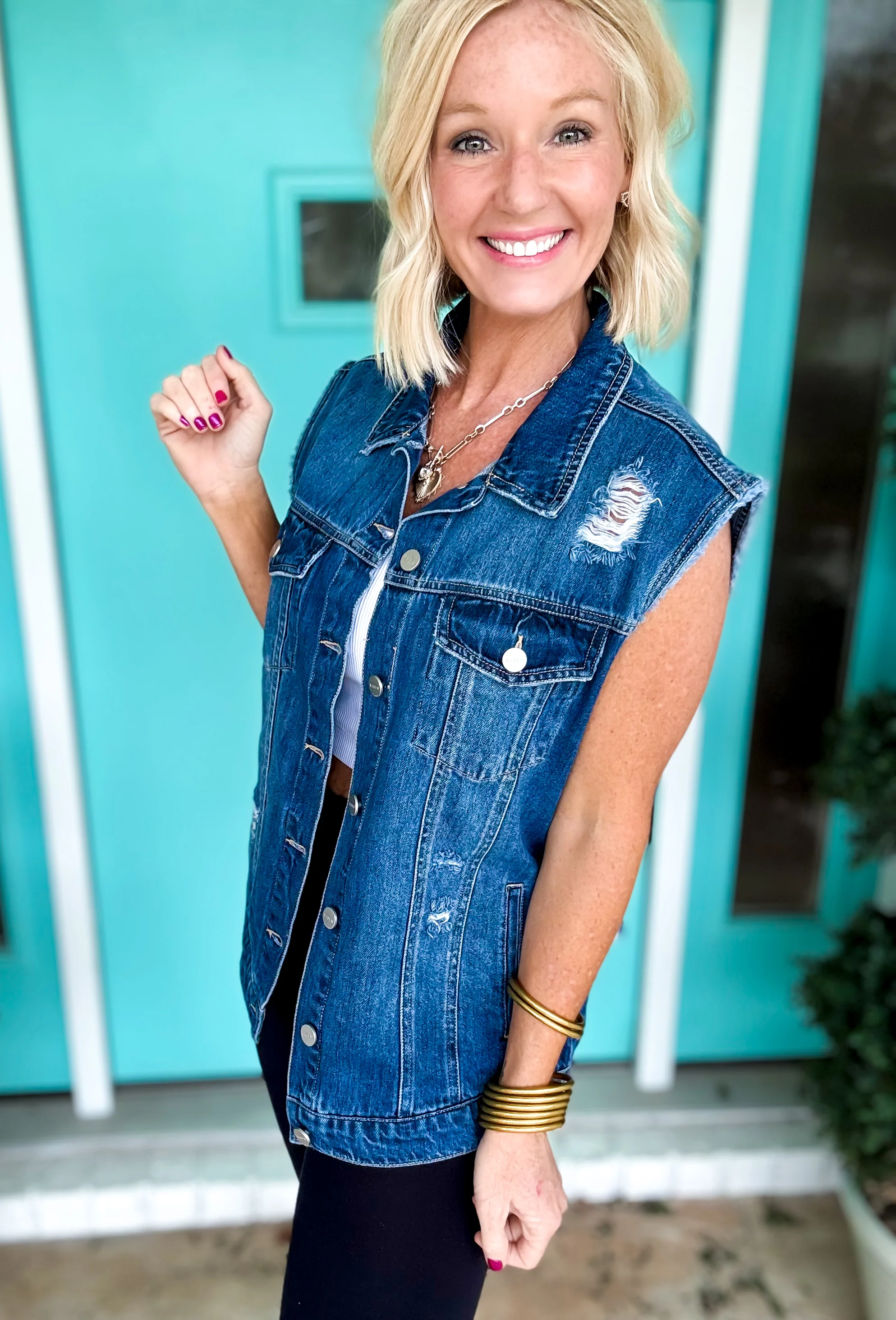 Front Row Denim Vest by Risen - Image 6