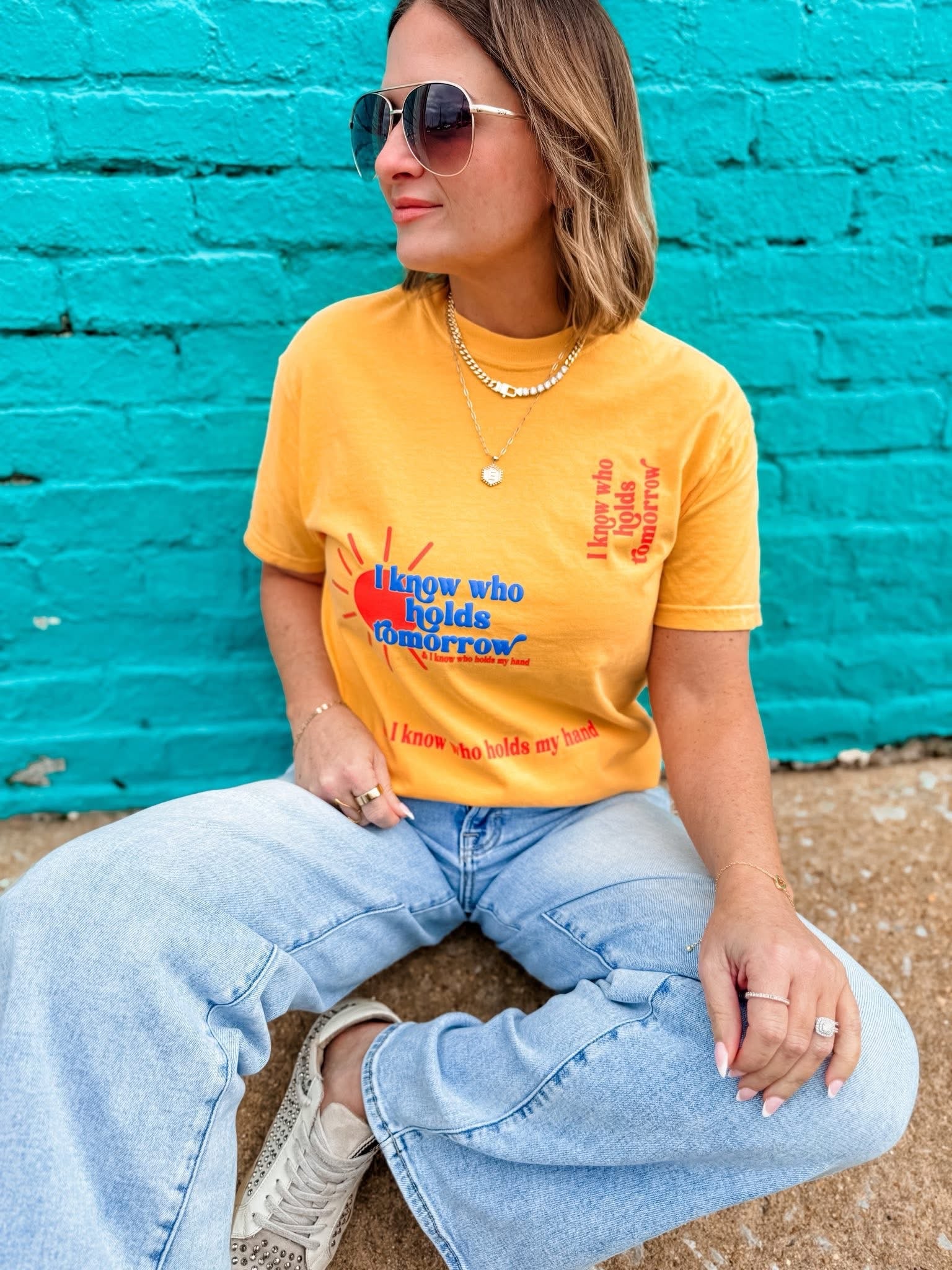 I Know Who Holds Tomorrow Tee - Image 2