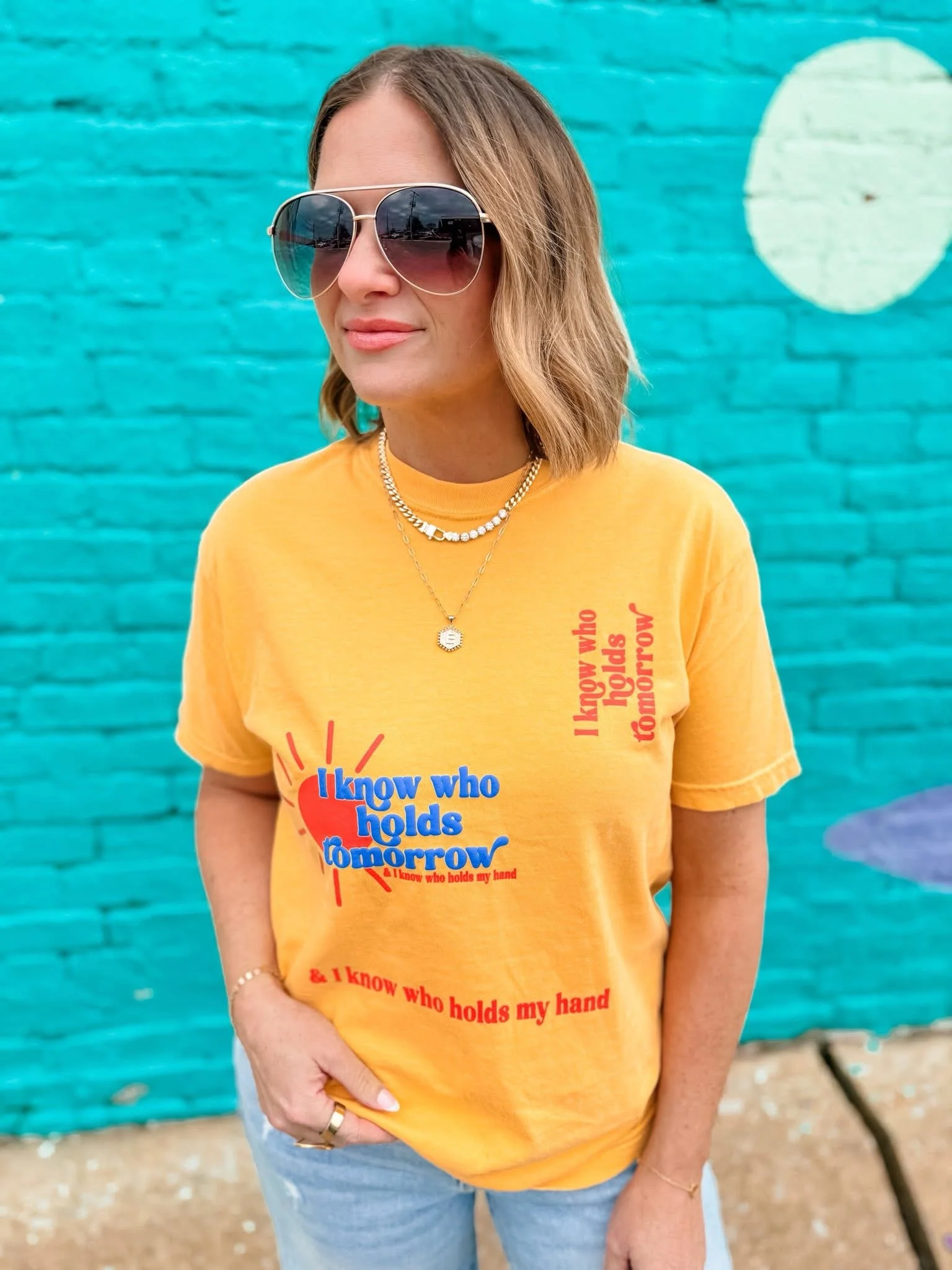 I Know Who Holds Tomorrow Tee - Image 3