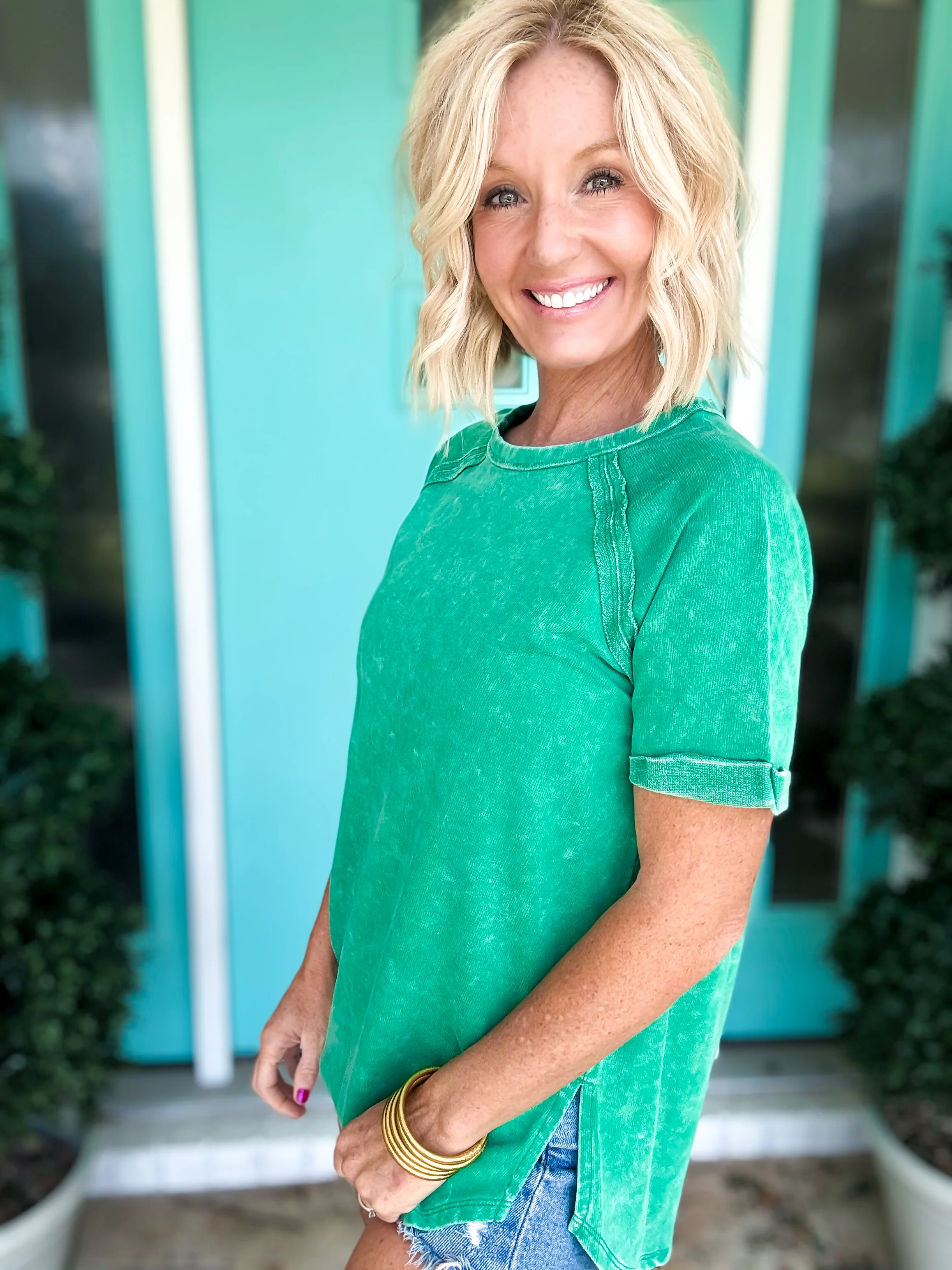Live In It Curved Hem Tee - Image 17