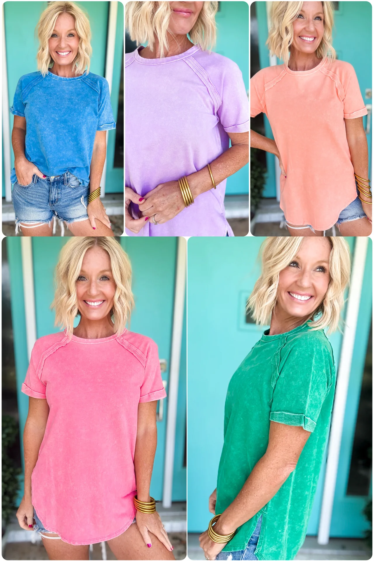 Live In It Curved Hem Tee - Image 4