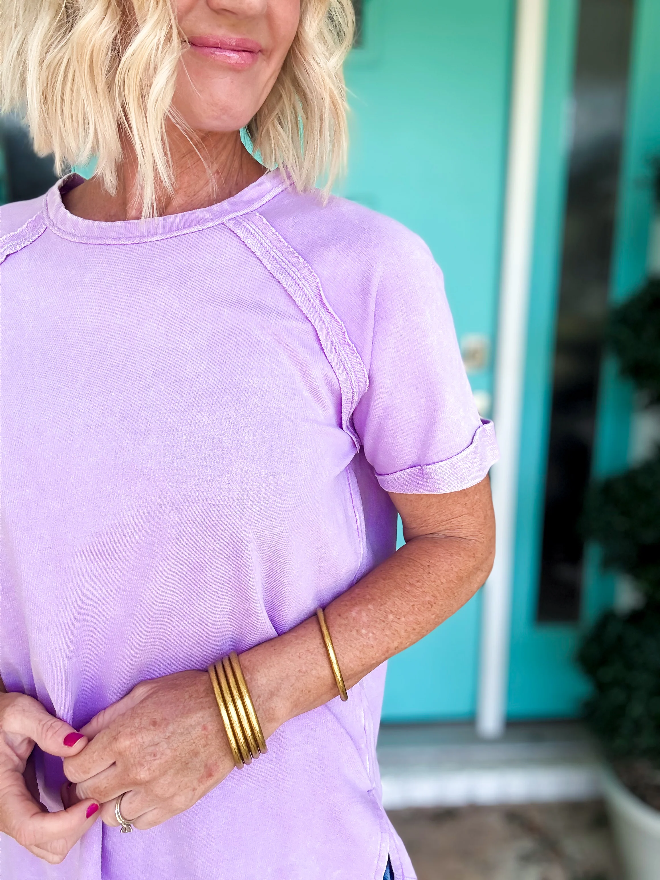 Live In It Curved Hem Tee - Image 7