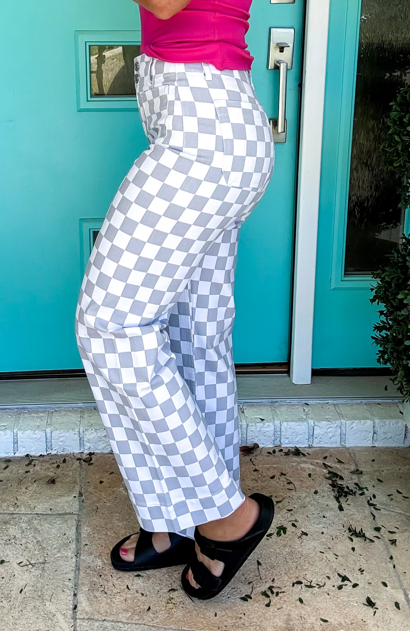 Light Gray Chess Denim by Mica - Image 2