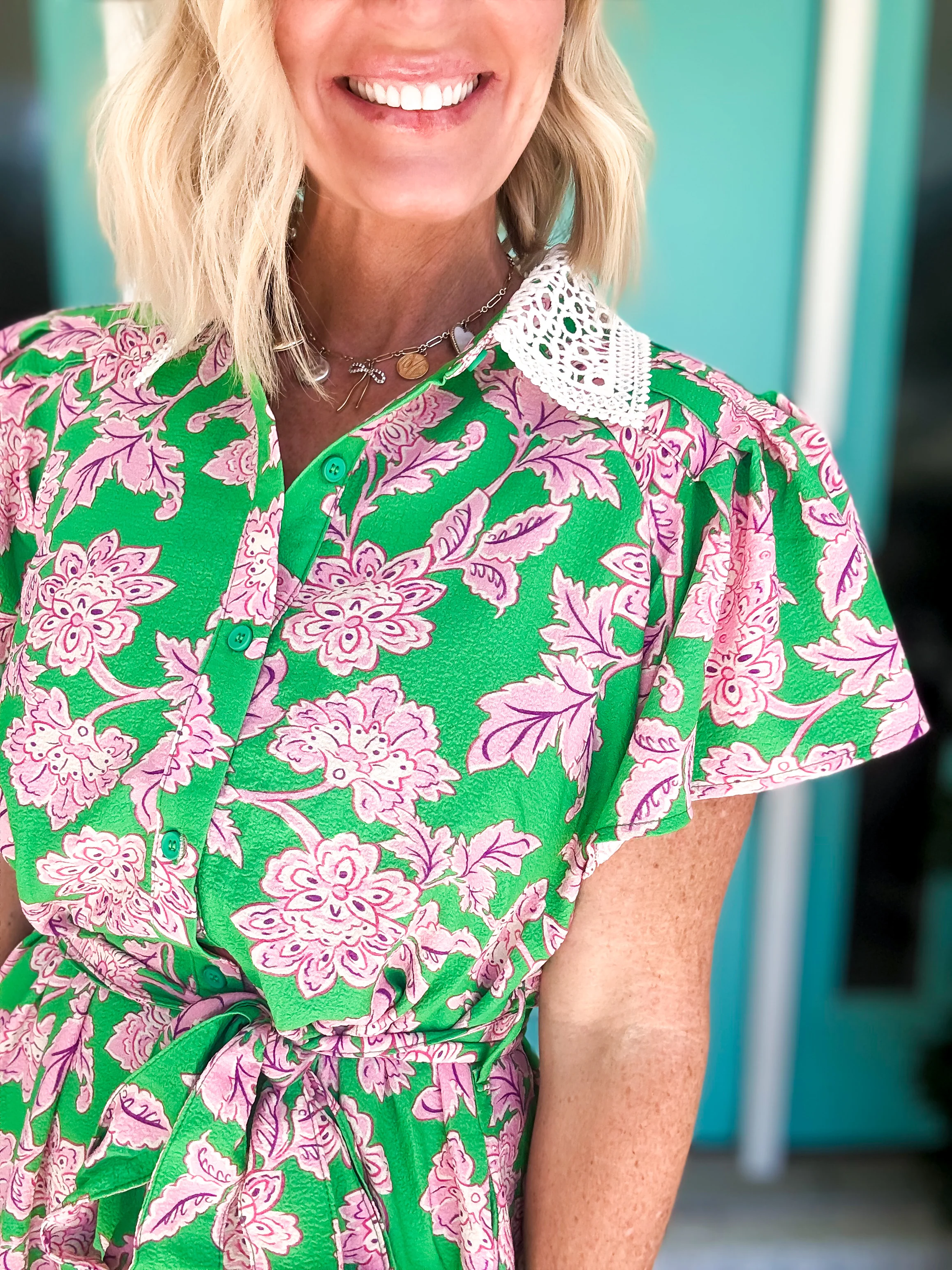 Southern Charm Lace Collar Dress - Image 2