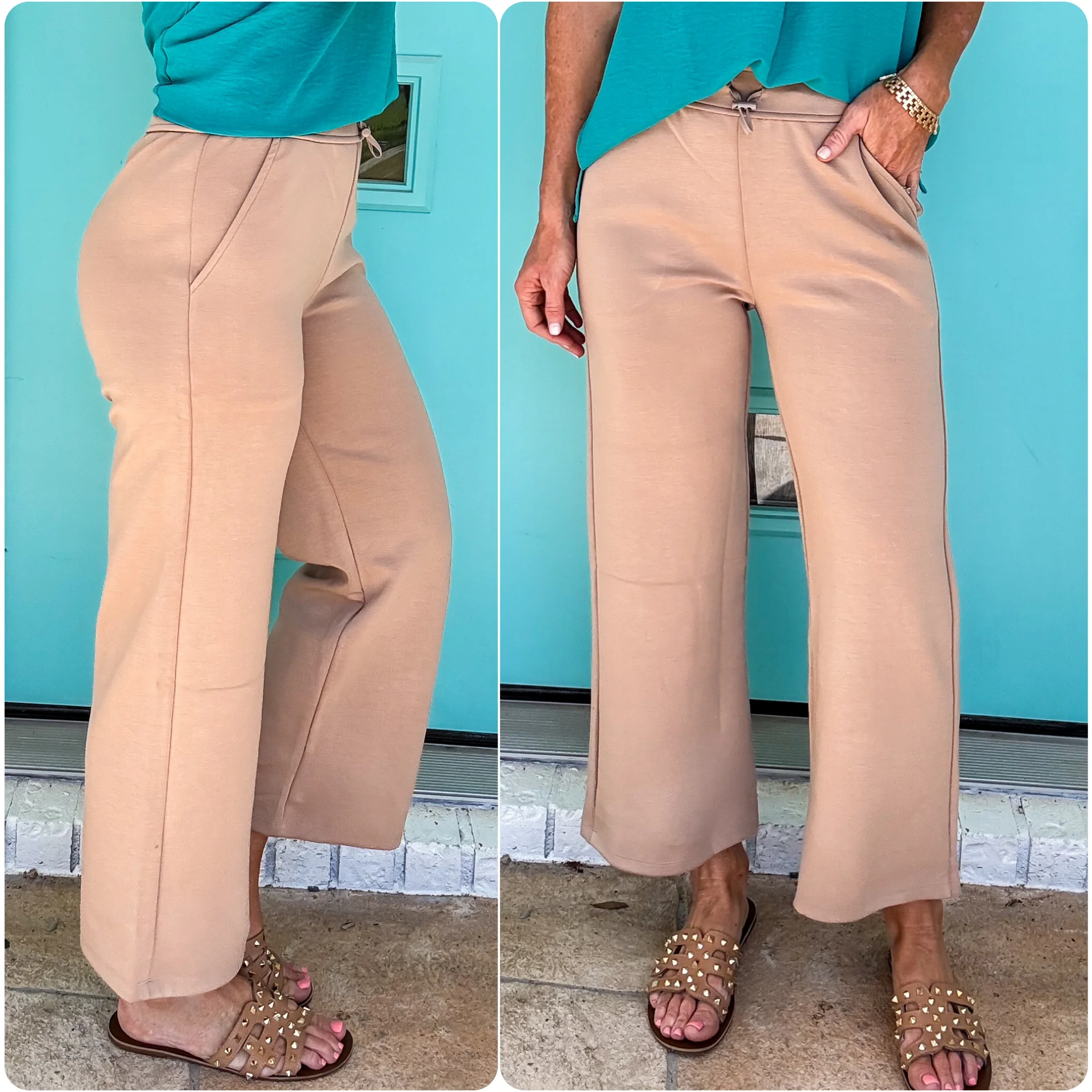 Straight Up Scuba Cropped Flares - Image 4