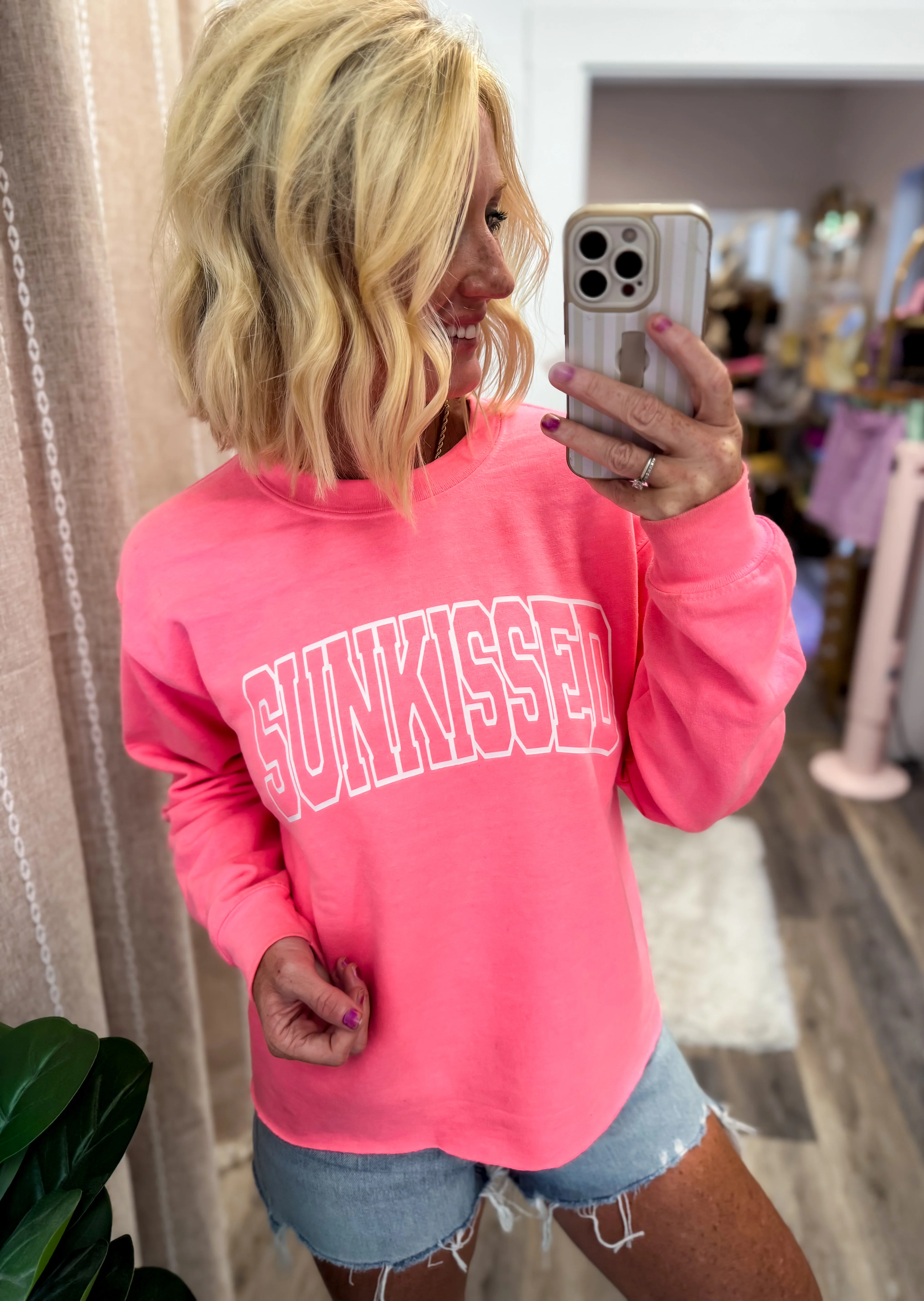 SUNKISSED Raw Edge Hem Sweatshirt - Image 2