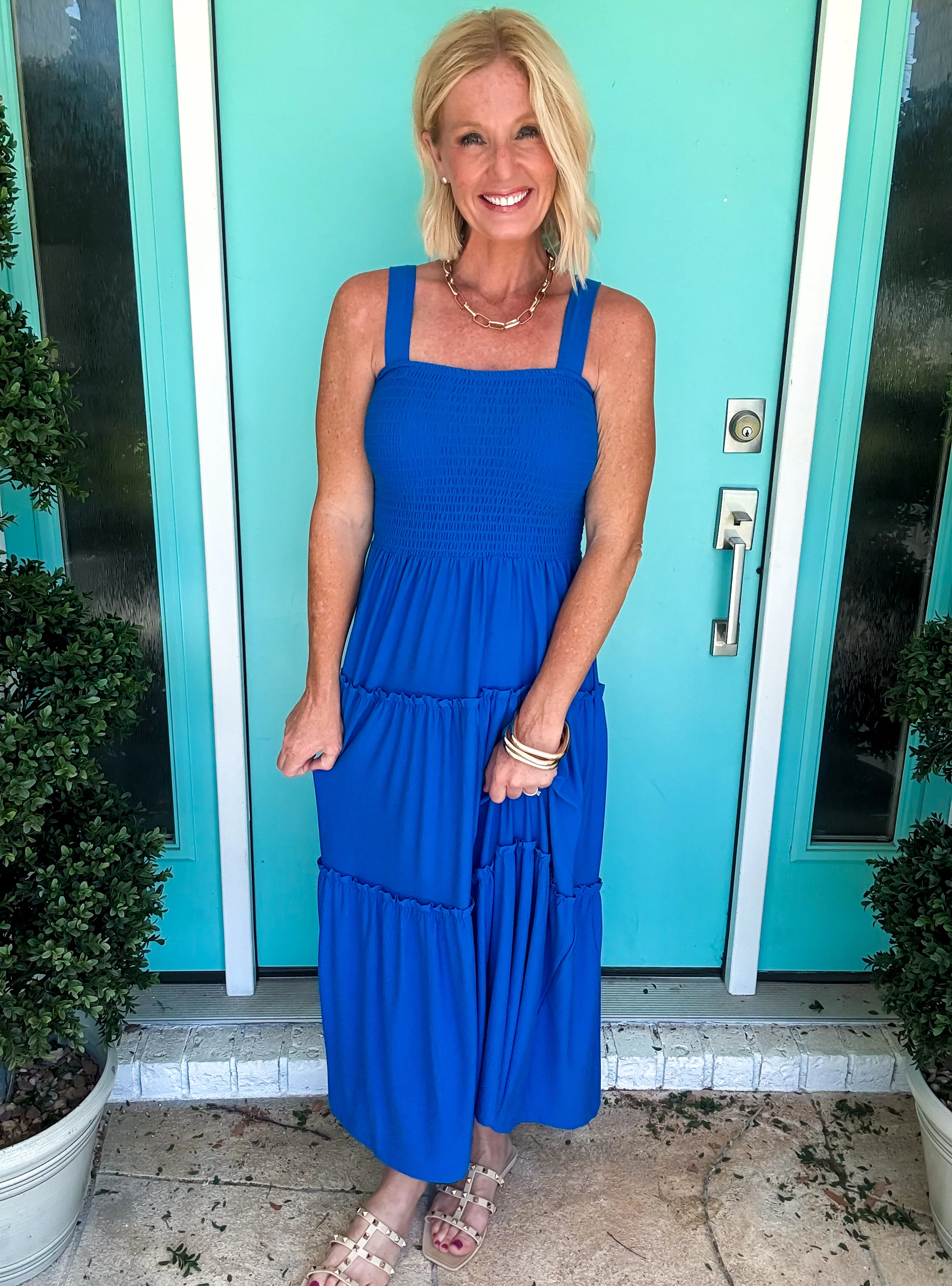 Sweet Day Smocked Midi Dress - Image 11