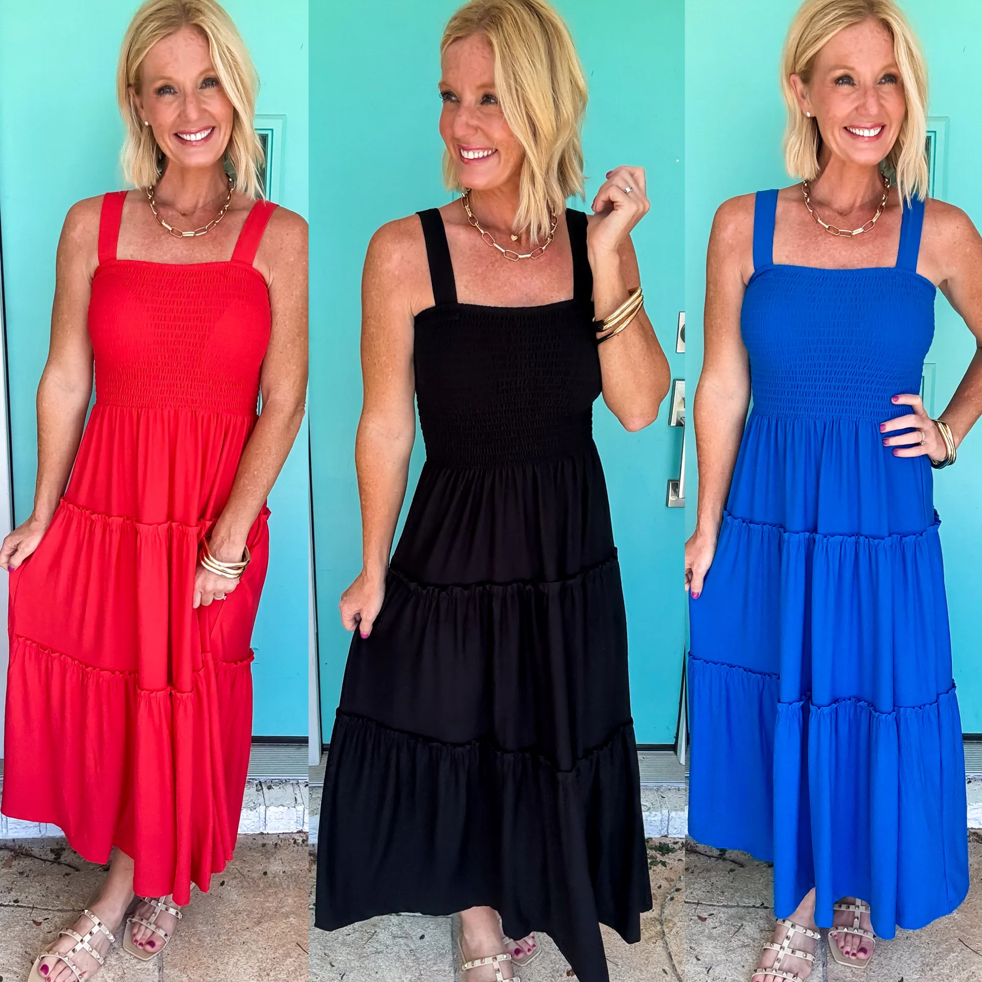 Sweet Day Smocked Midi Dress - Image 2