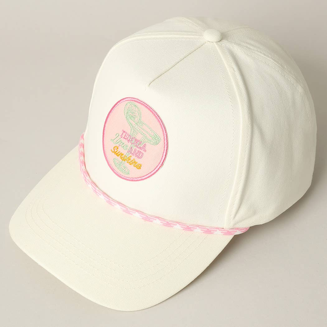 Tequila Lime and Sunshine Embroidery Trucker Hat - Image 3