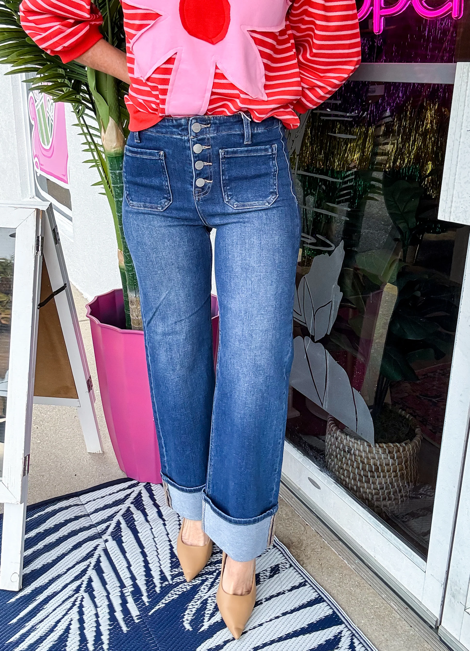 The Modern Front Pocket Cuffed Jeans by Risen - Image 3