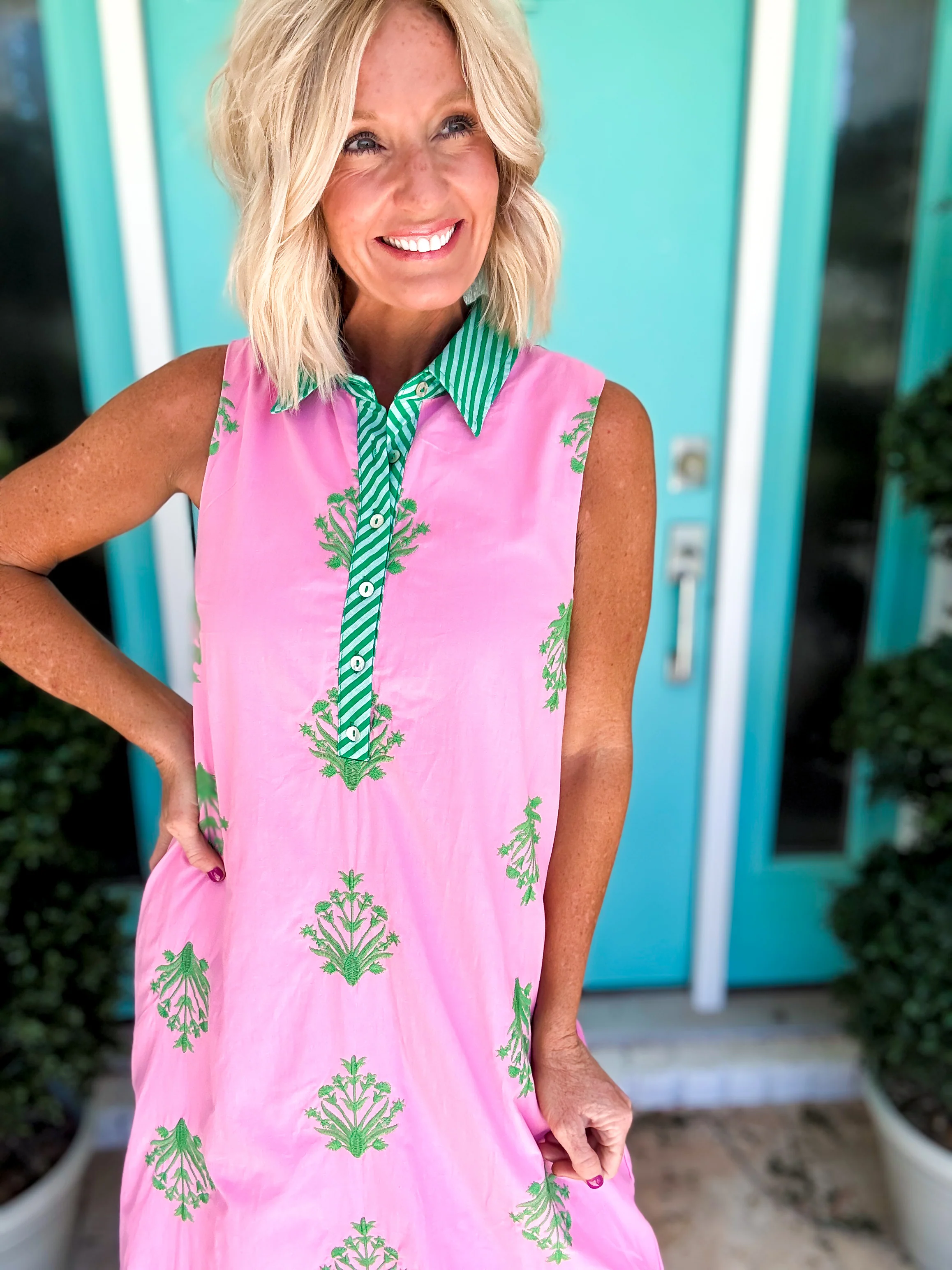 Garden Party Embroidered Dress - Image 2