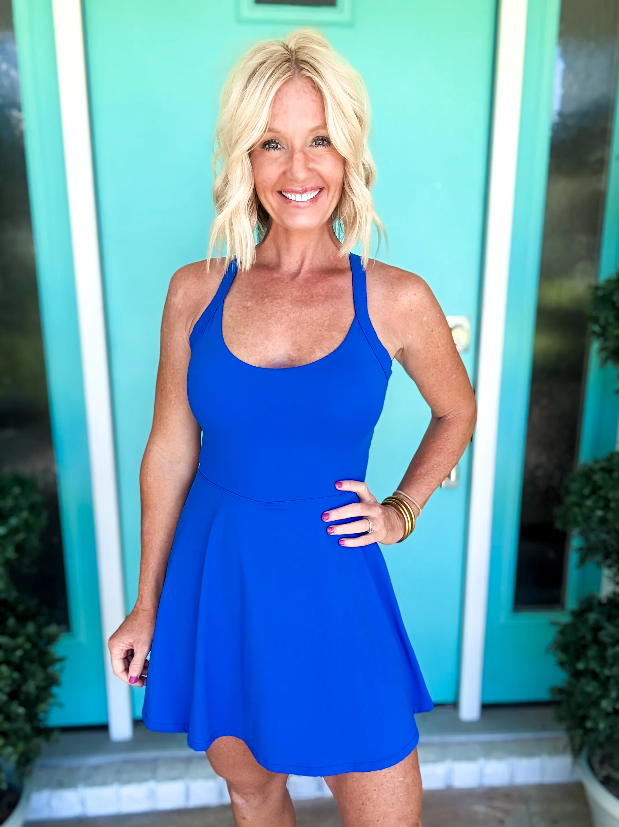 The Rally Blue Romper Dress - Image 2