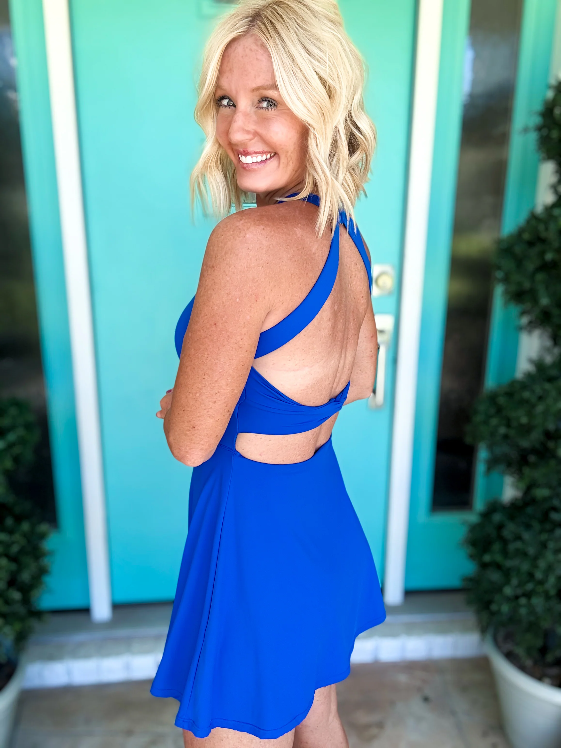 The Rally Blue Romper Dress - Image 3