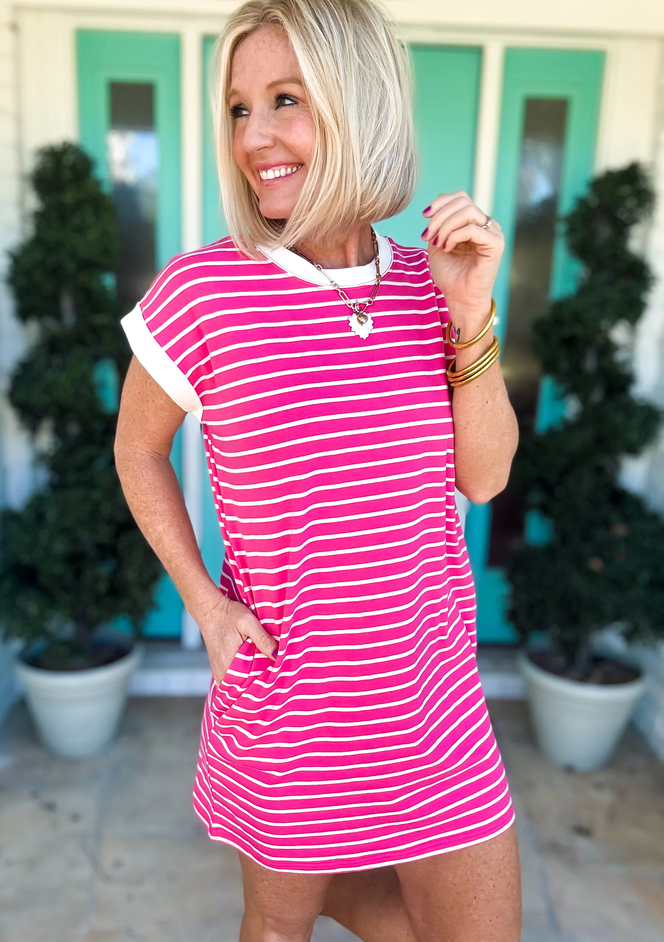 Throw On & Go Striped Dress - Image 10