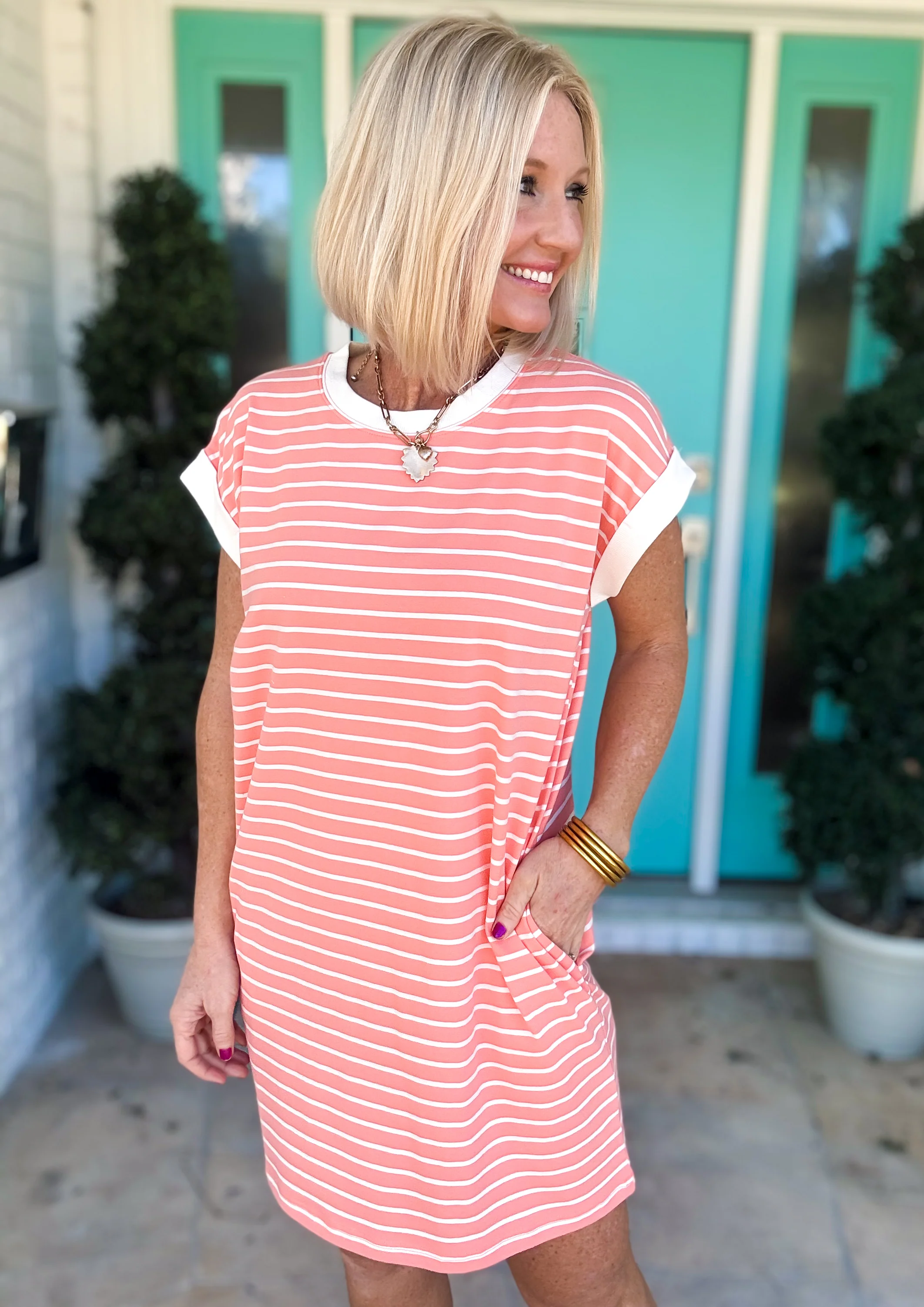 Throw On & Go Striped Dress - Image 13