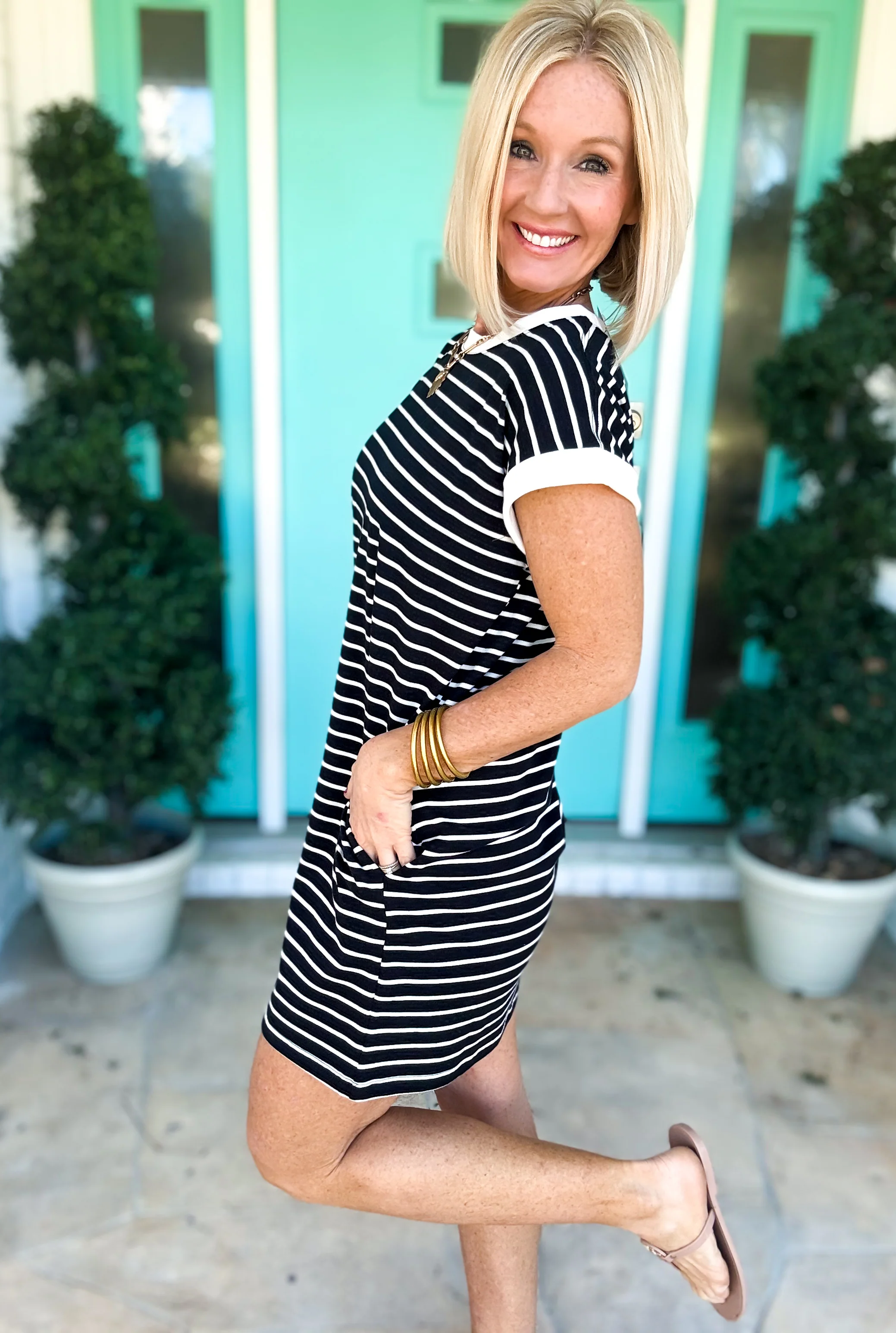 Throw On & Go Striped Dress - Image 14