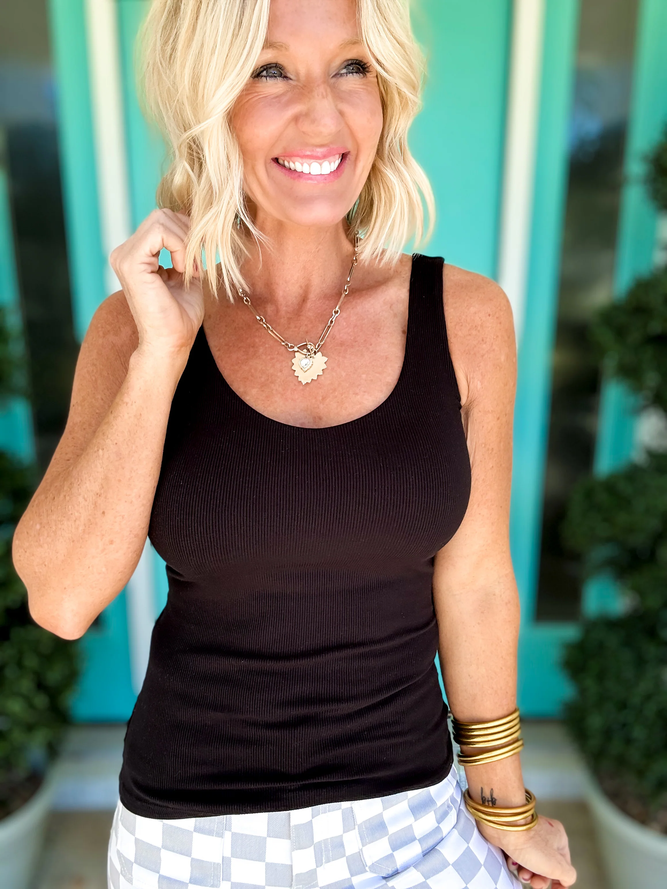 Tiffany Ribbed Tank w/ Built-In Bra - Image 10