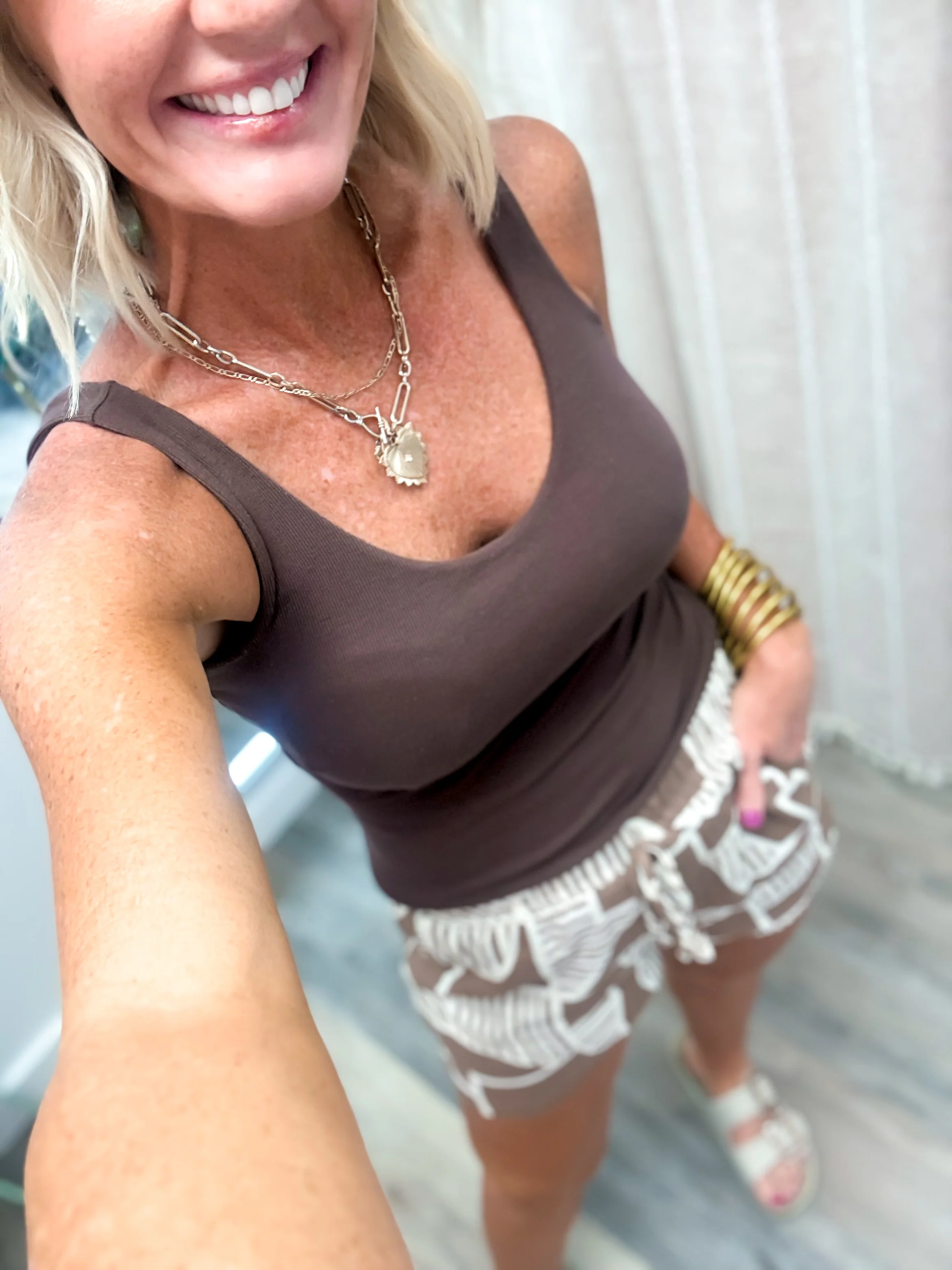 Tiffany Ribbed Tank w/ Built-In Bra - Image 3