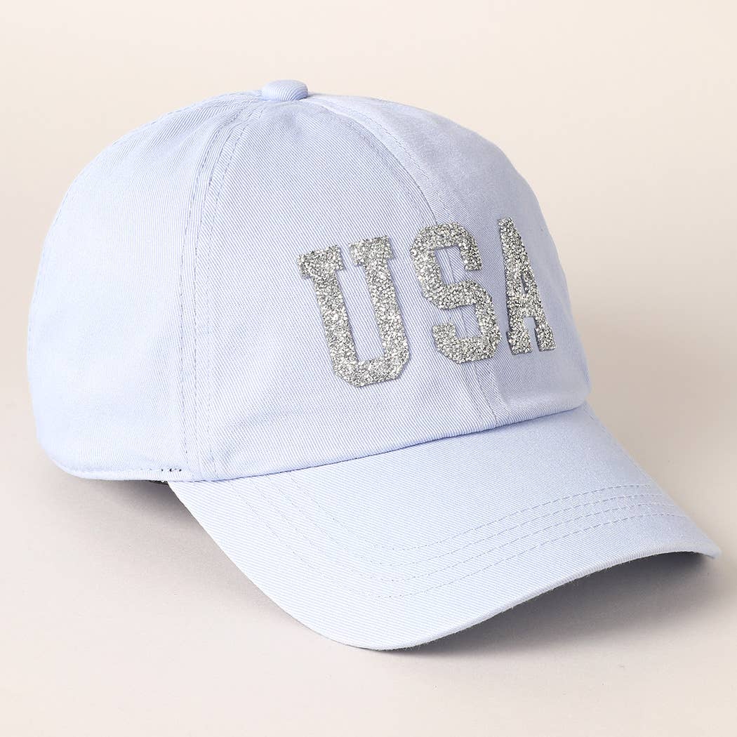 USA Letter Rhinestone Patch Baseball Cap - Image 4