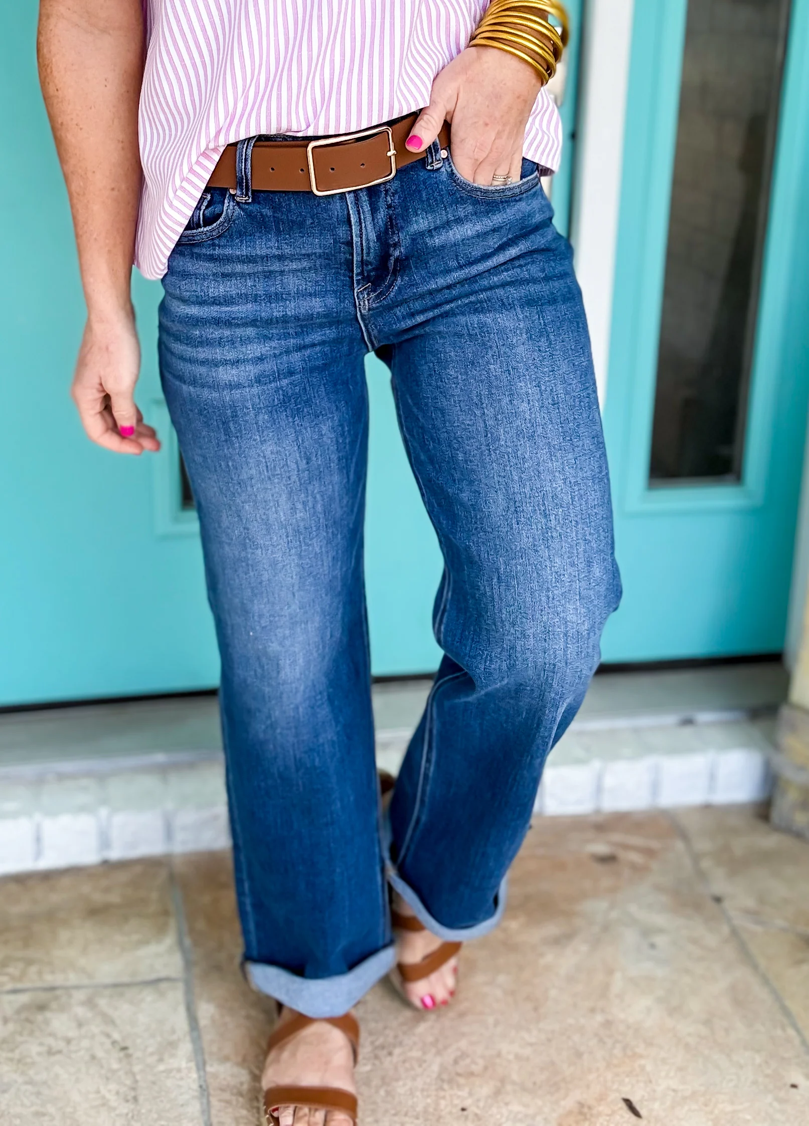 Weekend Roll-Up Jean by Risen - Image 5